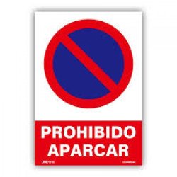 Señal pvc prohibido aparcar