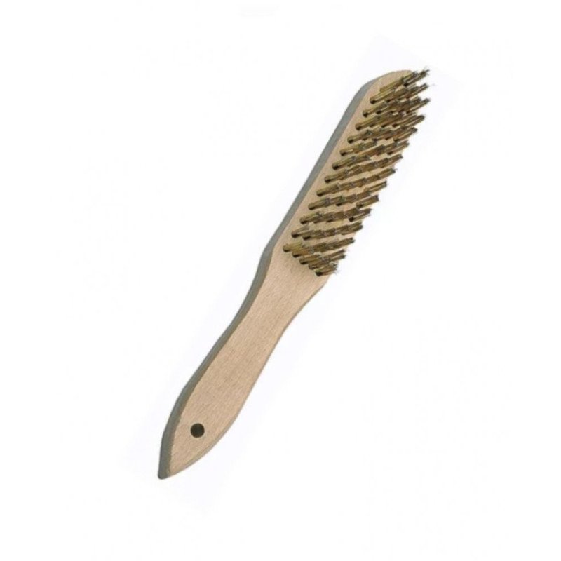 Cepillo manual acero latonado alambre recto 0.3 50801 - 4 bellota