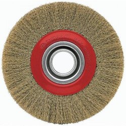 Cepillo ind. circular alambre ondulado 150mm x 22mm