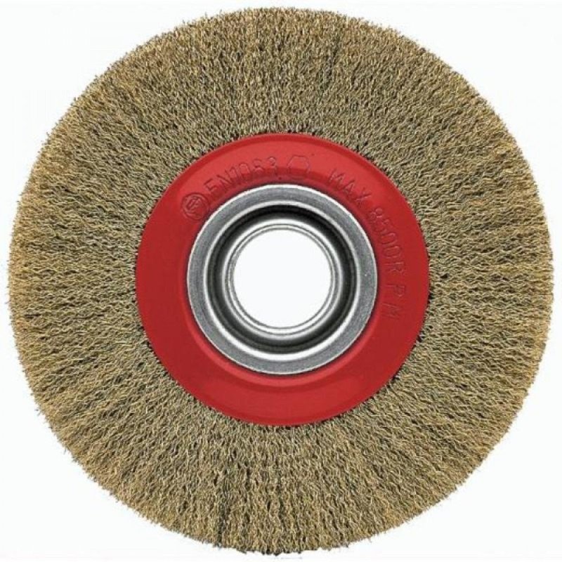 Cepillo ind. circular alambre ondulado 150mm x 22mm