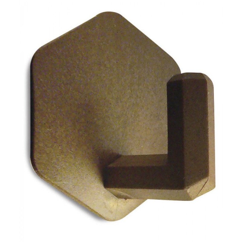 Percha adhesiva hexagonal plastico madera