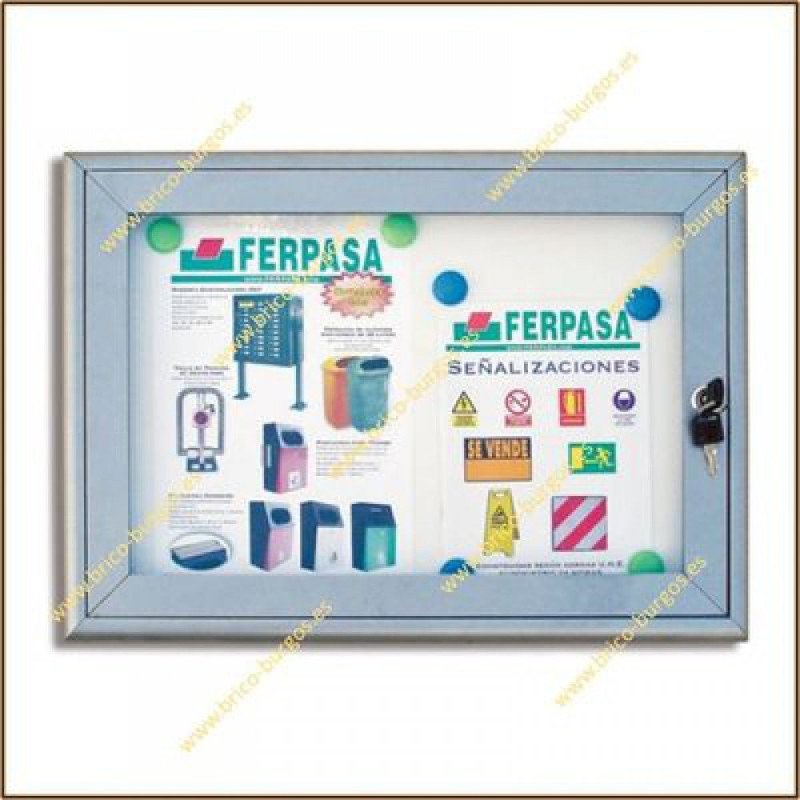 Panel anuncios 550mm ancho -plata-