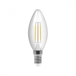 Lampara led vintage vela 4w e14 transp 4200k