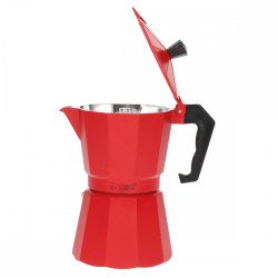 Cafetera italiana gsc kalossi 6 tazas color rojo