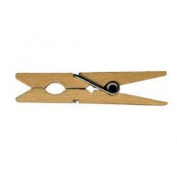 Pinza ropa madera 7.5cm -24 ud-