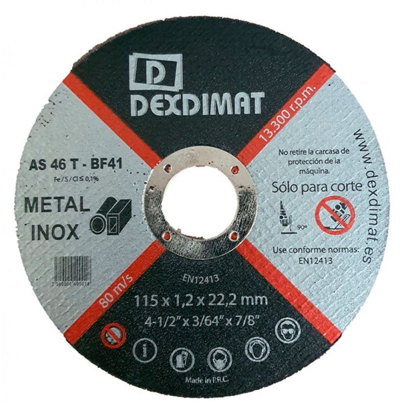 Disco 115 dexdimat superfino metal+inox 1.2mm as46t-bf41