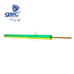 Cable monohilo 1.5 mm -amarillo/verde- -ml-