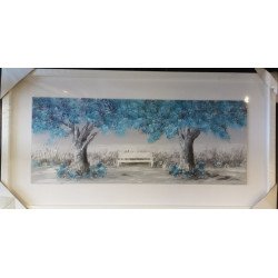 Pintura arbol 2/m turquesa dm 83 x 2 x 43 cm