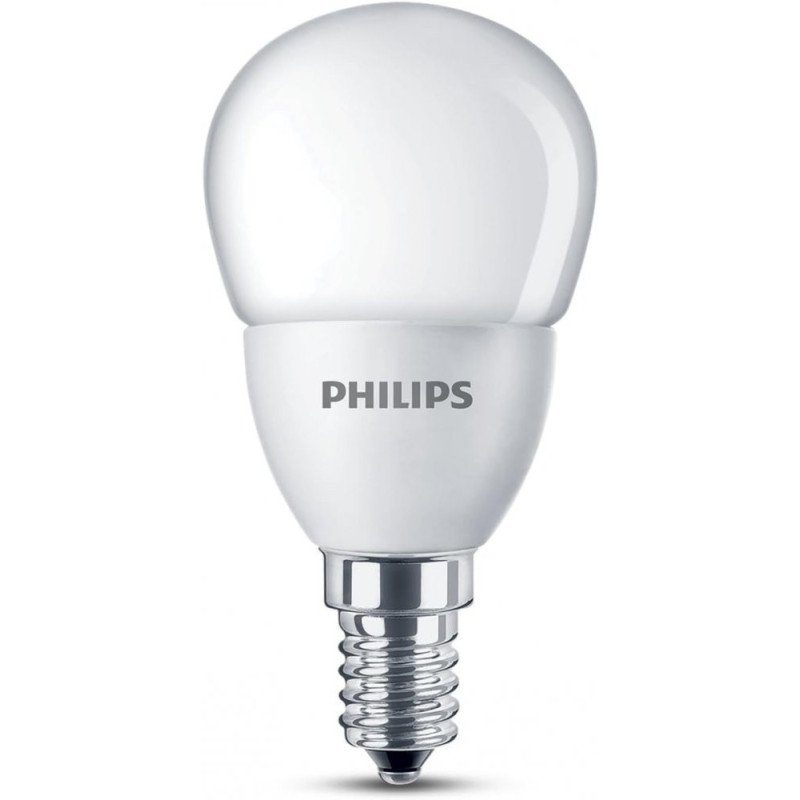 Lampara led e14 / 4.0w esferica luz calida 2700k philips