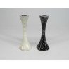 Candelabro aluminio 15cm brillante marmol 2col