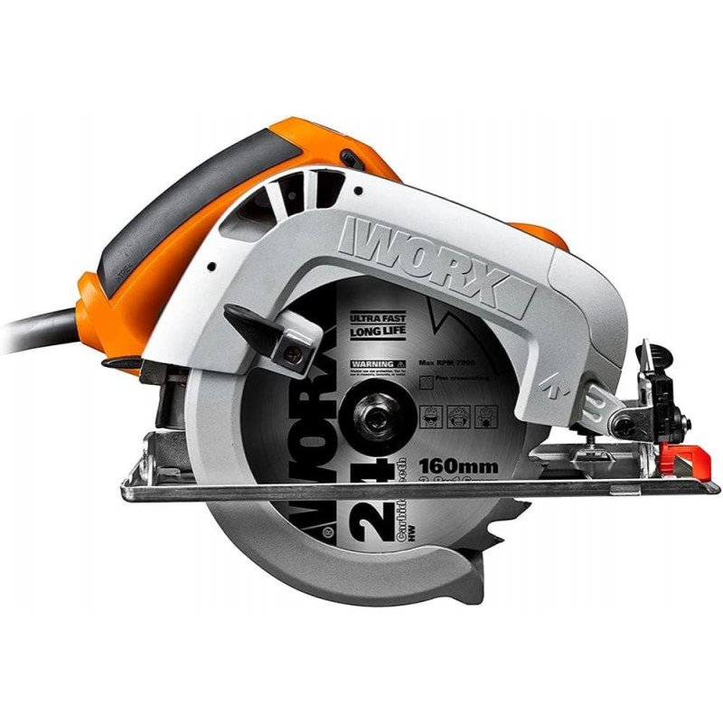 Worx sierra circular 1200watt 160mm beveltrac