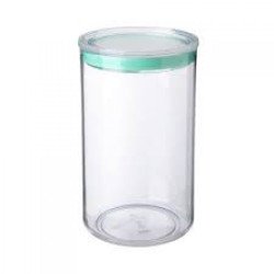 Bote cocina con rosca 2.0lt transparente verde tatay