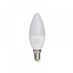 Lampara led e14 / 5.5w vela luz calida 3000k ecolux