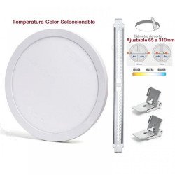 Downlight led superficie redondo 18w corte ajustable atmoss