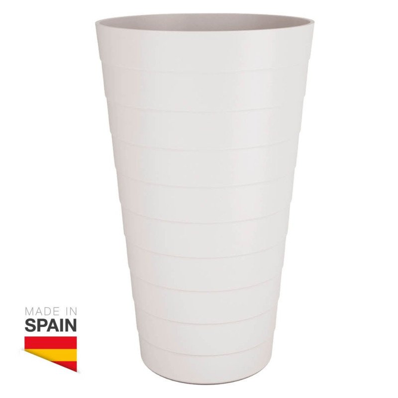 Maceta jardin kilan 30cm x 50cm alto blanco